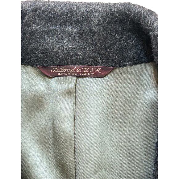 Cricketeer Mens Large Heavyweight Gray Trenchcoat - Picture 5 of 10